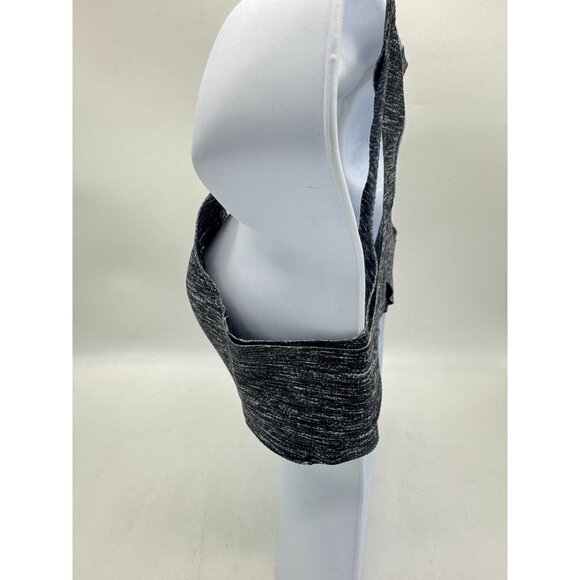 Victorias Secret Speckled Sports Bra Gray Racerback 34B Strappy Back Activewear - Picture 7 of 11